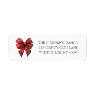 Southern Grandmillennial Red Plaid Bow Christmas