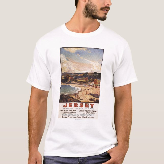 Southern/Great Western Railway Beach Scene T-Shirt (Front)
