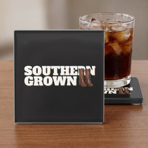 Southern Grown Glass Coaster