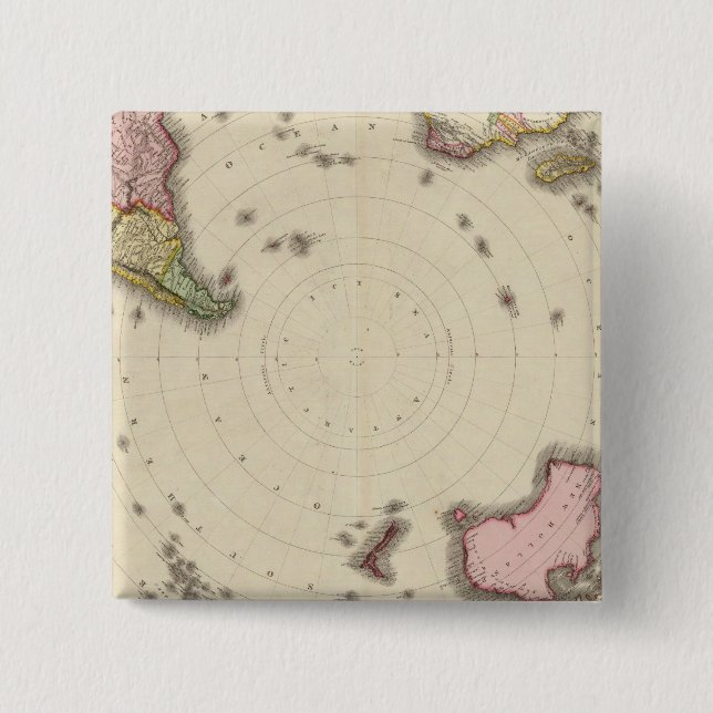 Southern Hemisphere 2 Inch Square Button (Front)