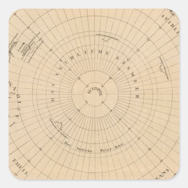 Southern Hemisphere, Antarctica Square Sticker (Front)