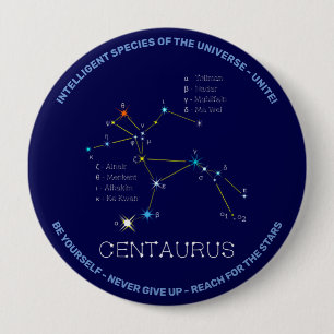 Southern Hemisphere Constellation Centaurus 4 Inch Round Button
