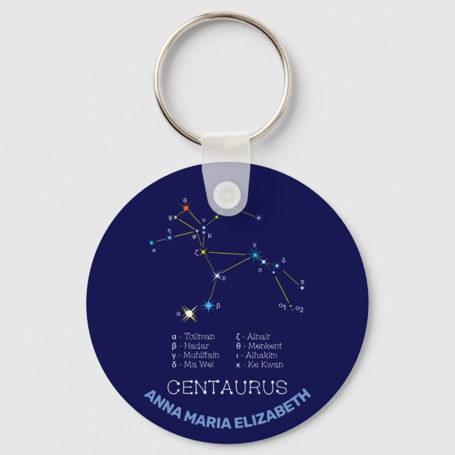 Southern Hemisphere Constellation Centaurus Keychain (Front)
