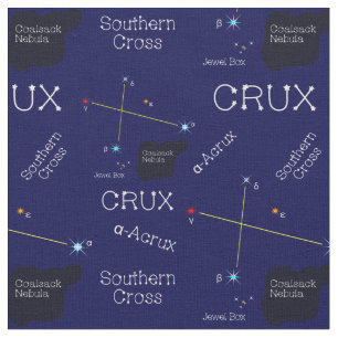 Southern Hemisphere Constellation Crux Fabric
