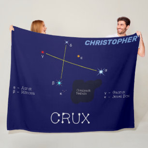 Southern Hemisphere Constellation Crux Fleece Blanket
