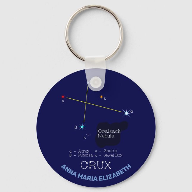 Southern Hemisphere Constellation Crux Keychain (Front)