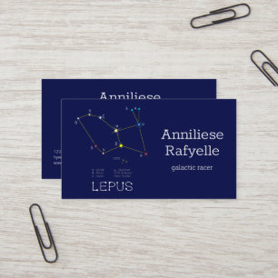 Southern Hemisphere Constellation Lepus Business Card