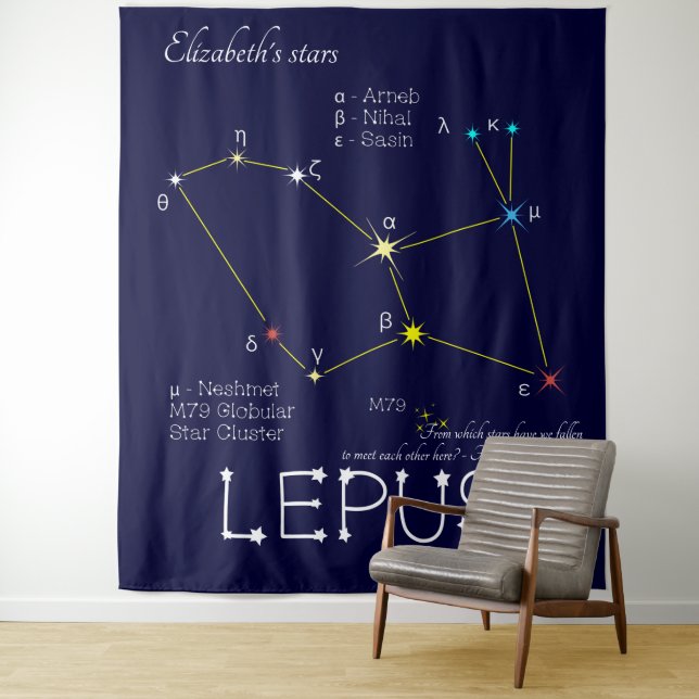Southern Hemisphere Constellation Lepus Tapestry (In Situ)
