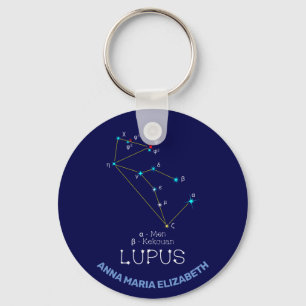 Southern Hemisphere Constellation Lupus Keychain