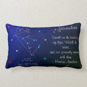 Southern Hemisphere Constellation Lupus Lumbar Pillow
