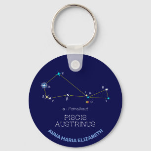 Southern Hemisphere Constellation Piscis Austrinus Keychain