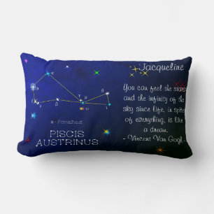 Southern Hemisphere Constellation Piscis Austrinus Lumbar Pillow