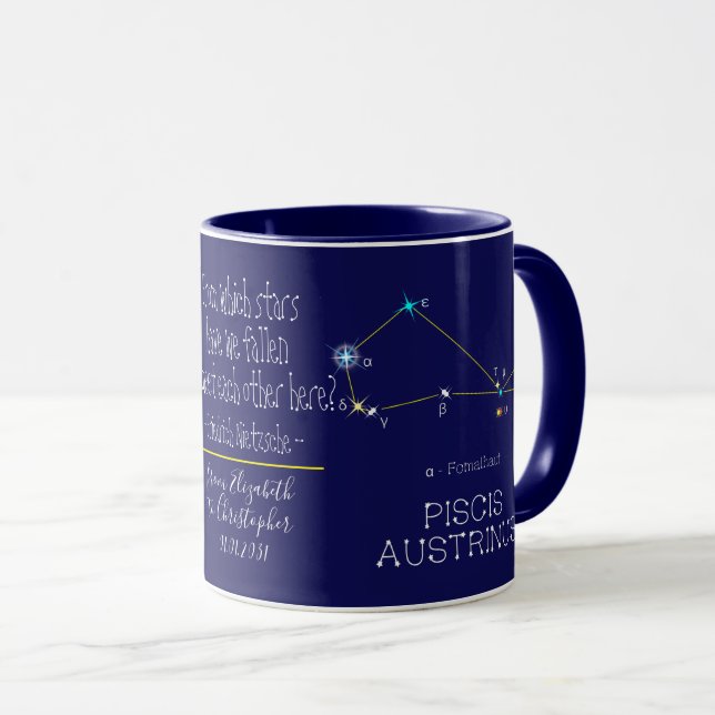 Southern Hemisphere Constellation Piscis Austrinus Mug (Front Right)