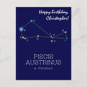 Southern Hemisphere Constellation Piscis Austrinus Postcard
