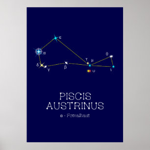 Southern Hemisphere Constellation Piscis Austrinus Poster