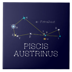Southern Hemisphere Constellation Piscis Austrinus Tile