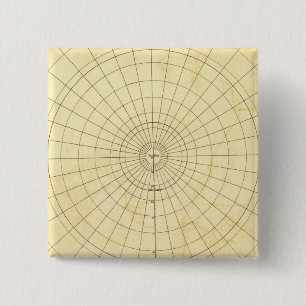 Southern Hemisphere Outline 2 Inch Square Button