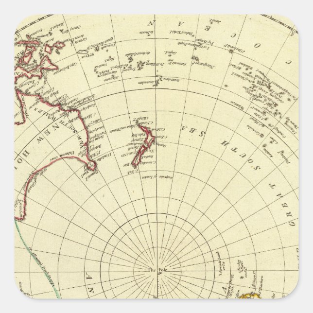 Southern Hemisphere Square Sticker (Front)