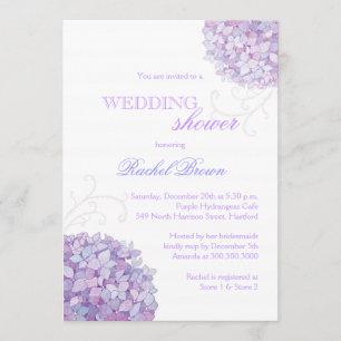 Southern Hydrangea Blooms Spring Wedding Shower Invitation