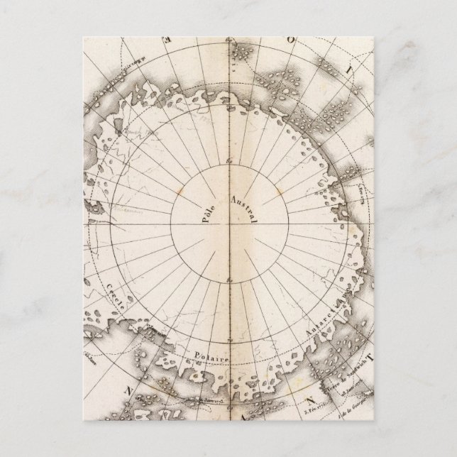 Southern Ice Chart Postcard (Front)