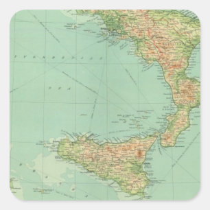Southern Italy 5 Square Sticker