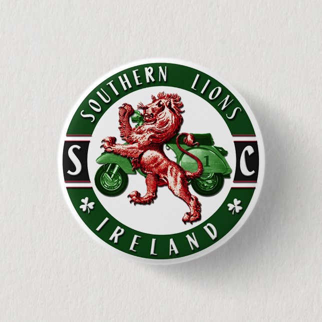 Southern Lions Scooter Club 1 Inch Round Button (Front)