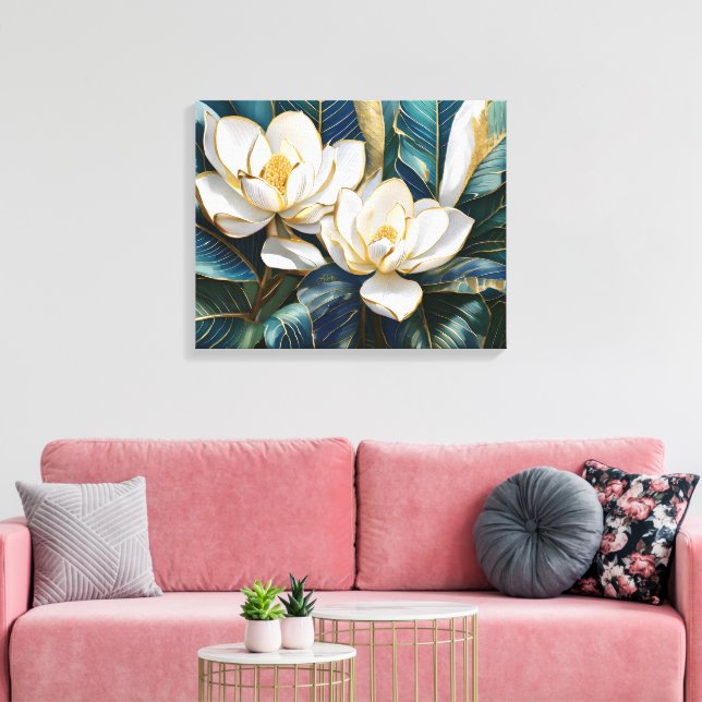 Southern Magnolia Art Canvas Print (Insitu(LivingRoom))