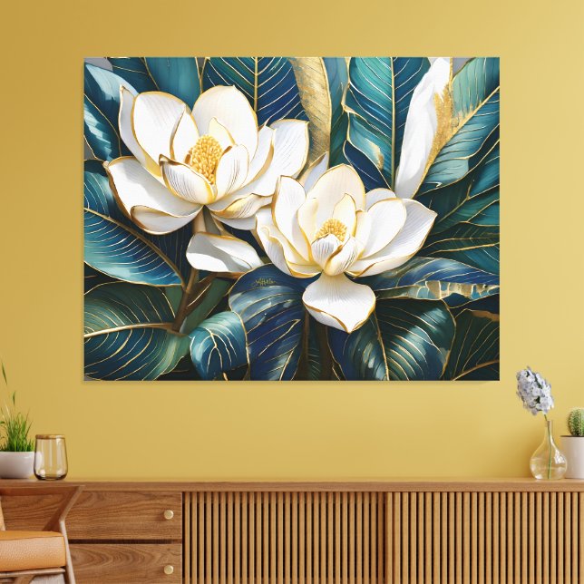 Southern Magnolia Art Canvas Print (Insitu(LivingRoom))