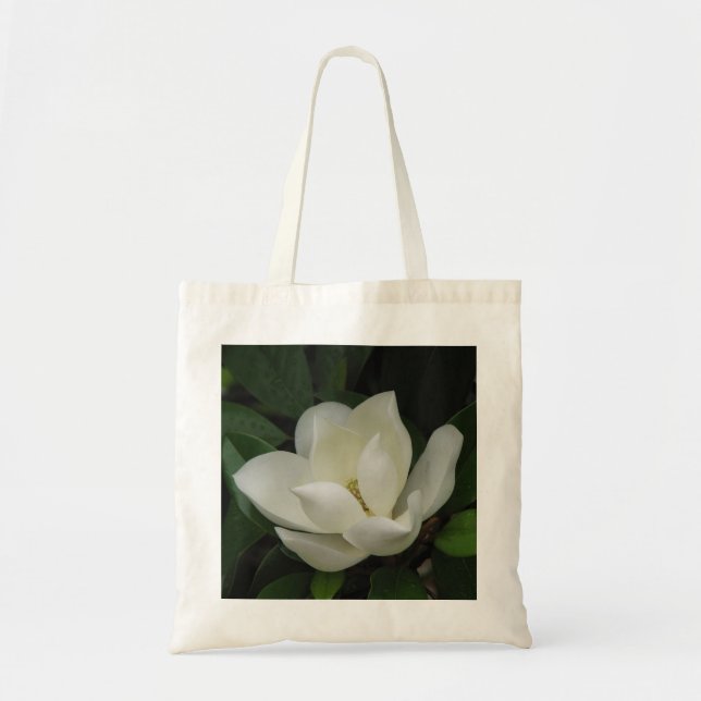 Southern Magnolia Bloom Tote Bag (Front)