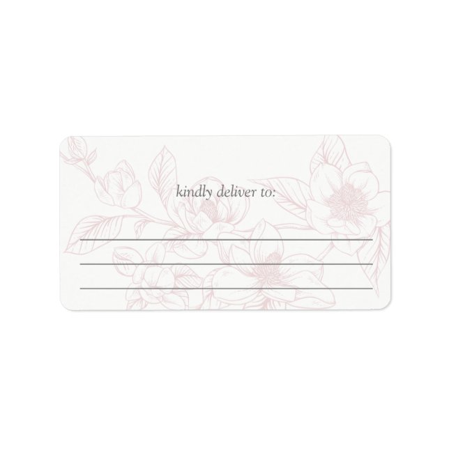 Southern Magnolia Blossom Blush Large Write-On Label (Front)