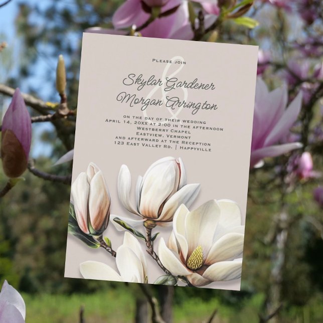 Southern Magnolia Casual Wedding Invitation (Creator Uploaded)