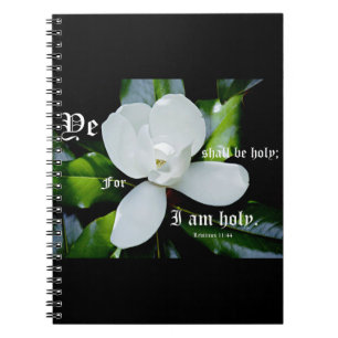 Southern Magnolia with Leviticus 11:44 Notebook
