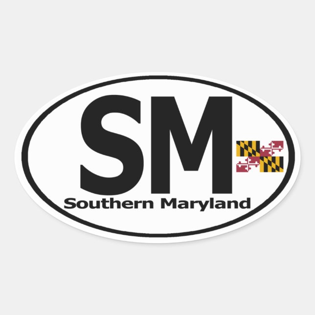 Southern Maryland Decal (set of 4) Oval Sticker (Front)
