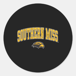 Southern Mississippi Golden Eagles Arch Over Black Classic Round Sticker