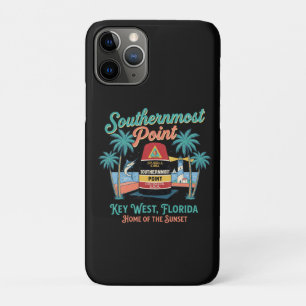 Southern Most Point Key West Retro Tropical Vibe iPhone 11 Pro Case