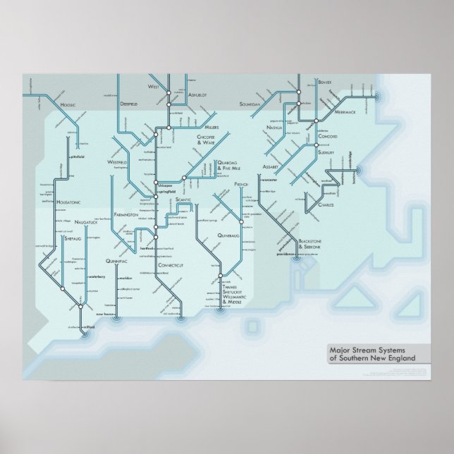 Southern New England Streams 18 x 24 Poster (Front)