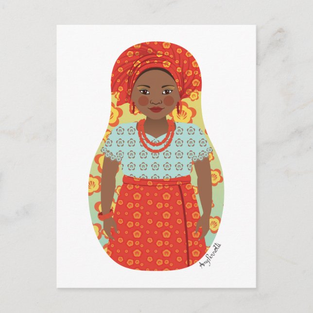 Southern Nigerian Matryoshka Postcard (Front)