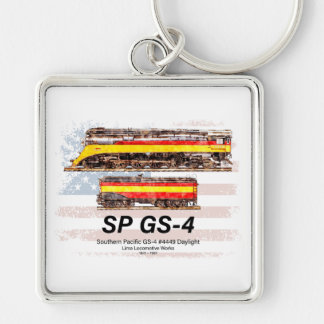 Southern Pacific GS-4 Daylight Locomotive profile Keychain