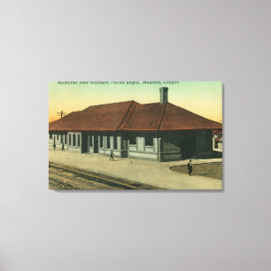 Southern Pacific Railroad Depot in Medford, OR Canvas Print