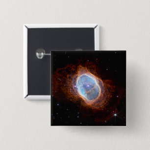 Southern Ring Nebula Space James Webb Telescope 2 Inch Square Button
