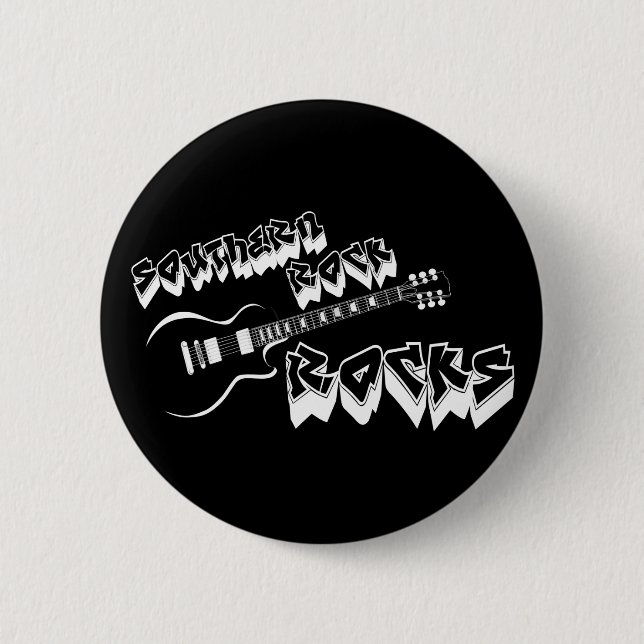 Southern rock music 2 inch round button (Front)