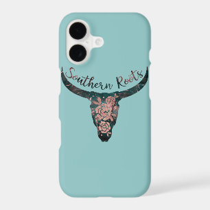Southern Roots Country Longhorn Pink Rose & Green