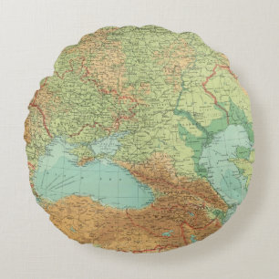 Southern Russia Round Pillow