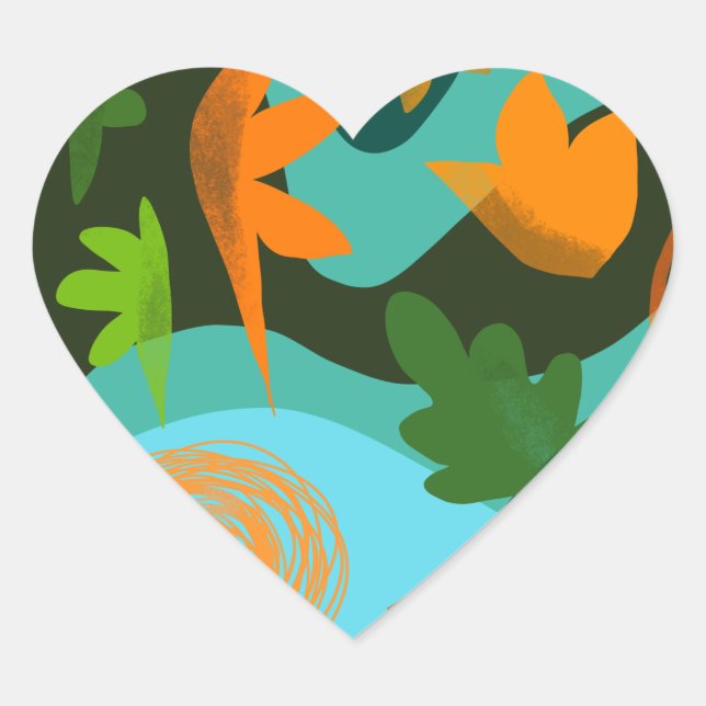 southern seas  heart sticker (Front)