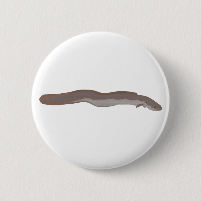 Southern Shortfin Eel 2 Inch Round Button (Front)