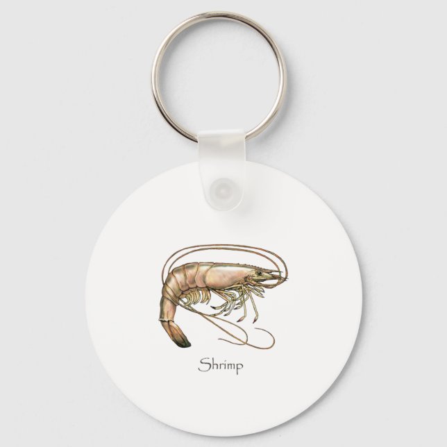 Southern Shrimp Art Logo Keychain (Front)