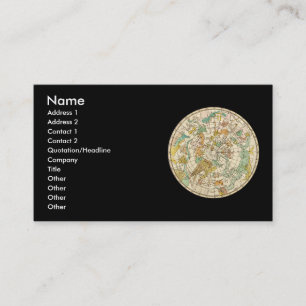 Southern Sky Star Chart and Constellations Map Business Card