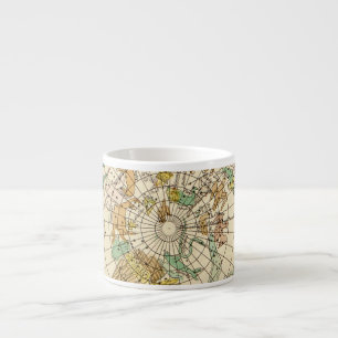 Southern Sky Star Chart and Constellations Map Espresso Cup
