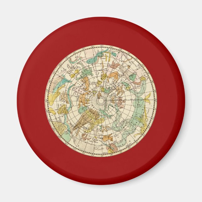 Southern Sky Star Chart and Constellations Map Magnet (Front)