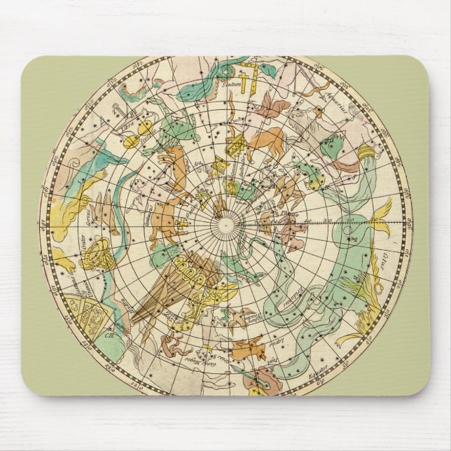 Southern Sky Star Chart and Constellations Map Mouse Pad (Front)